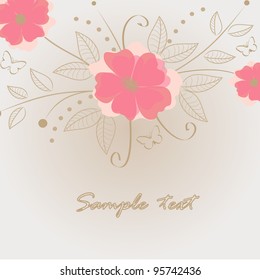 Romantic card floral panel
