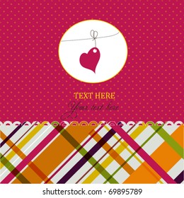 Romantic card with heart