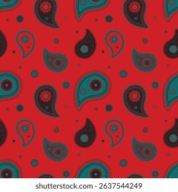 Romantic card as indian luxury. Calligraphic background on paisley surface. Pattern fashion on eternity victorian. Festive sketch of decorative seamless.