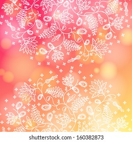 Romantic card on a soft fantasy background.