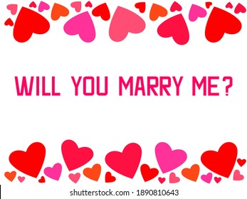 Tarjeta romántica con propuesta de matrimonio