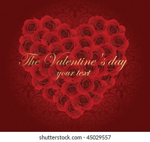 Romantic Card With Red Rose