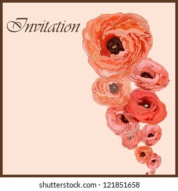 Romantic card with roses