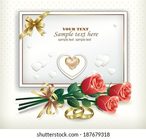 romantic card with tulips