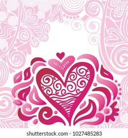 Romantic card. Vector illustration