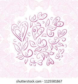 Romantic card. Vector illustration
