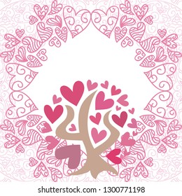 Romantic card. Vector illustration