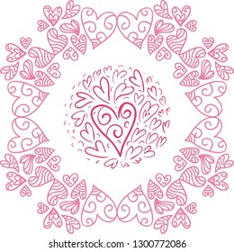 Romantic card. Vector illustration