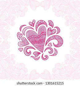 Romantic card. Vector illustration
