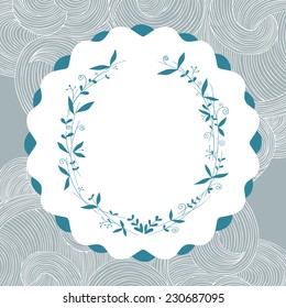 Romantic card. Vector image.