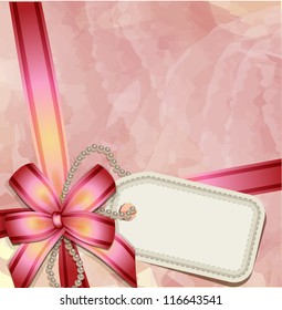 romantic card for wedding and celebration