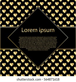 Romantic cards or invitations for Valentine Day, wedding, Mother Day with rhombus text frame