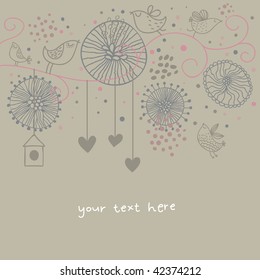 Romantic cartoon background