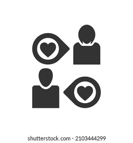 Romantic Chat Icon - Love Chat Icon