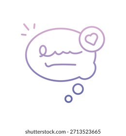 Icono de Vector de chat romántico ilustración de stock