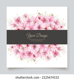 juego de cartas de invitación a la boda romántica en flor de cerezo
