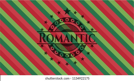 Romantic christmas emblem.
