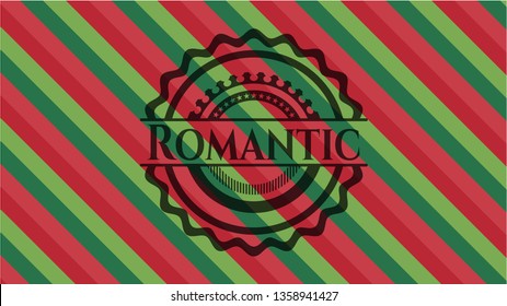 Romantic christmas emblem.