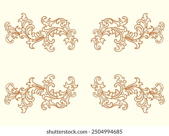 romantic classic engraved frame vector design