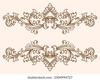 romantic classic engraved frame vector design