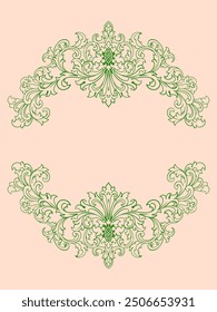romantic classic engraved frame vector design