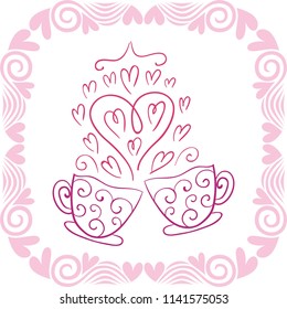 Romantic coffee. Vector illustration