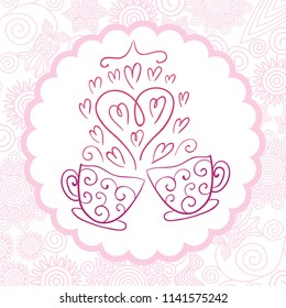 Romantic coffee. Vector illustration
