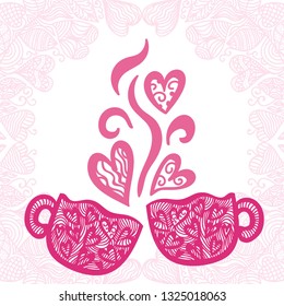 Romantic coffee. Vector illustration