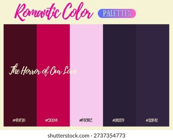 Romantic color palette suitable for any occasion creating timeless emotional rose harmony
