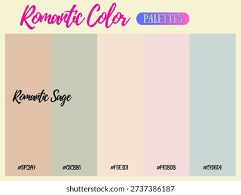 Romantic color palette suitable for any occasion creating timeless emotional sweet elegance