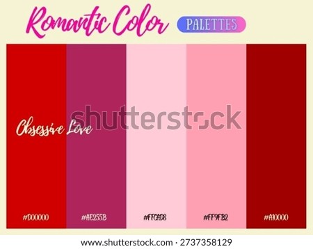 Romantic color palette suitable for any occasion creating timeless emotional sunset warmth