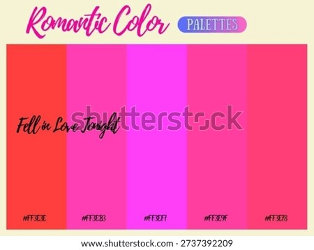 Romantic color palette suitable for any occasion creating timeless emotional delicate warmth