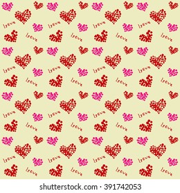 romantic color pattern with heart