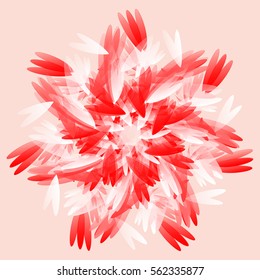 Romantic colorful mandala with hearts. Logo template. Arabic, Indian, ottoman motifs.
