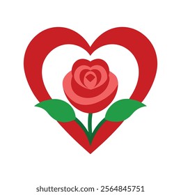 romantic composition heart vector illustration 