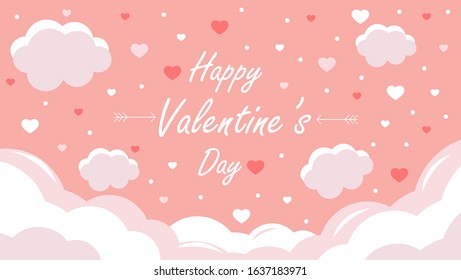 Romantic composition with hearts valentine's day design