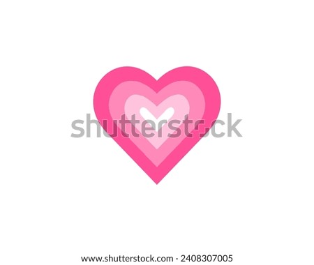 Romantic concentric heart. hearts isolated icon. Tunnel of Concentric heart