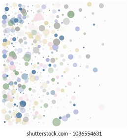 Romantic Confetti, Elegant Wedding Light Vector Texture. New Year, Valentine, Party or Birthday Celebration Falling Dots, Flying Circles Festive Background. Cool Love, Romance Elegant Confetti.