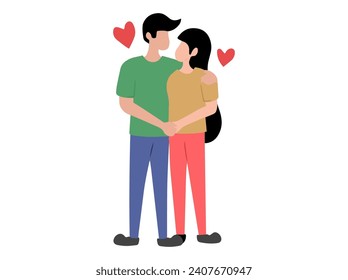 Romantic Couple Celebrate Valentines Day