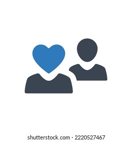 Romantic couple icon (Vector illustration)