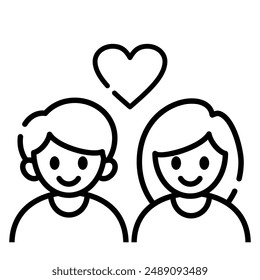 Romantic couple icon vector illustration