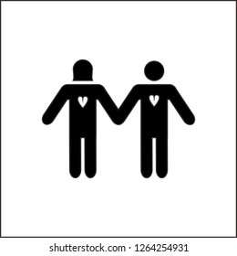 Romantic couple illustration icon