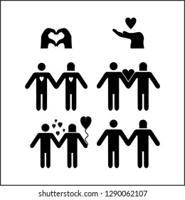 Romantic couple illustration icon