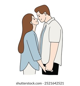 A Romantic couple illustration vector