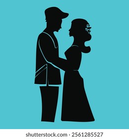 A Romantic couple illustration vector 