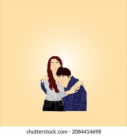 Romantic couple ilustratation good for ilustration design,wallpaper,design poster,postcard,ect