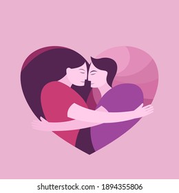 カップル キス のイラスト素材 画像 ベクター画像 Shutterstock