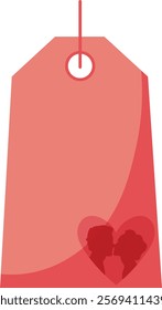 Romantic Couple Kissing Tag Vector Design