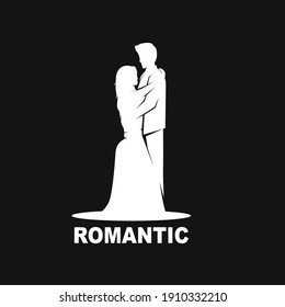 Romantic couple Logo Design Vector