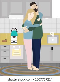 Romantic couple in love